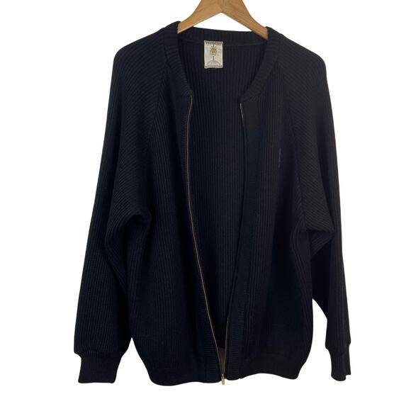 Vintage Wool Cardigann Sweater Black Penguin Seattle Knitt - Picture 3 of 7